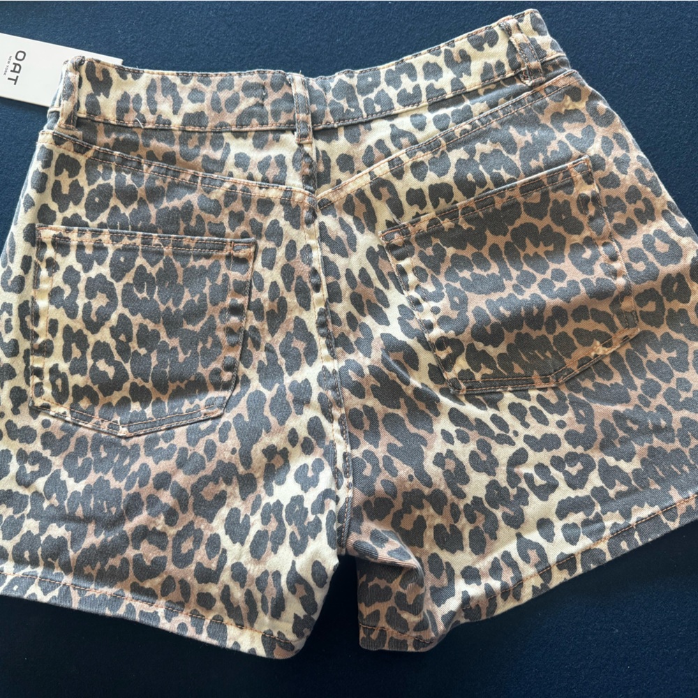 Leopard Print Denim Shorts by OAT NY🔥Get in on the trend🔥 zoom in for details!! - Picture 2 of 12
